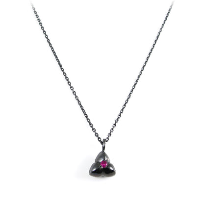 Black Rhodium Pink Tourmaline  Necklace - Karen Morrison Jewellery
