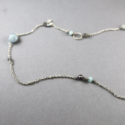 Long Chain Gem Necklace