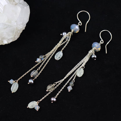 Aqua Cascading Earrings