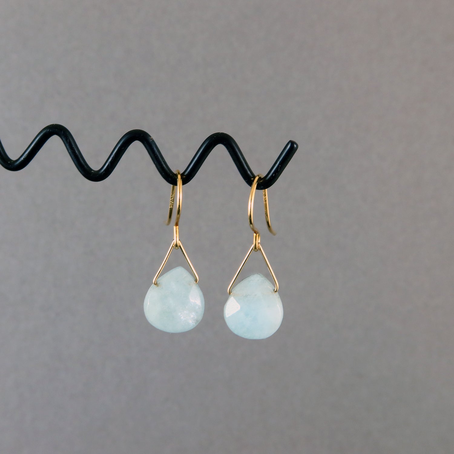 Aquamarine 9ct Gold Hoops (Copy) - Karen Morrison Jewellery