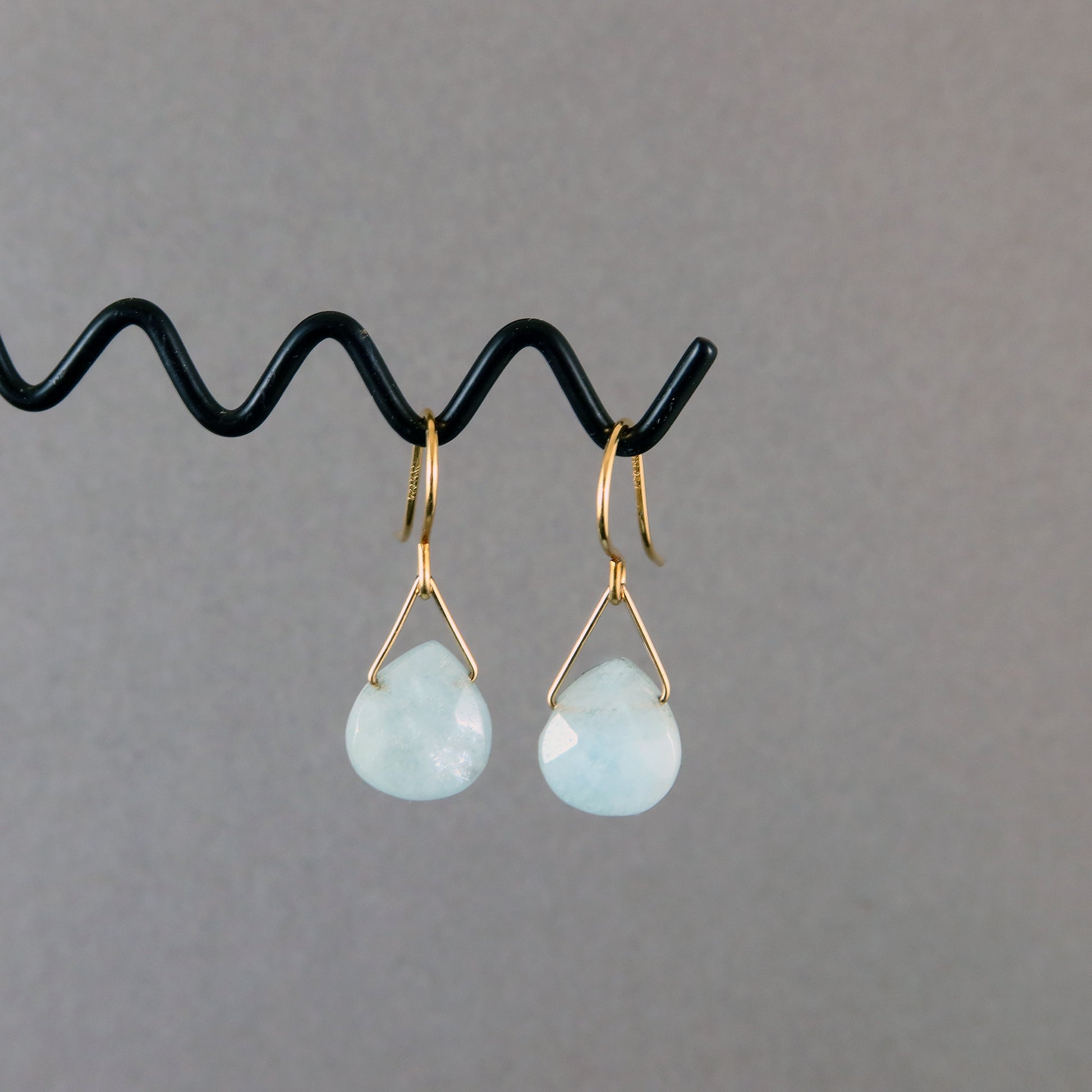 Aquamarine 9ct Gold Hoops (Copy) - Karen Morrison Jewellery