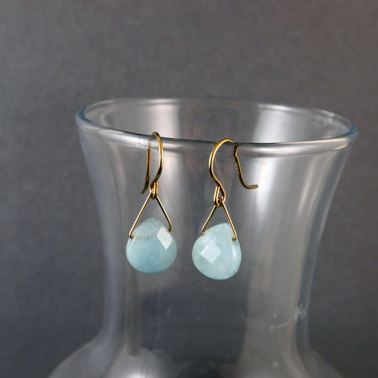 Aquamarine 9ct Gold Hoops (Copy) - Karen Morrison Jewellery
