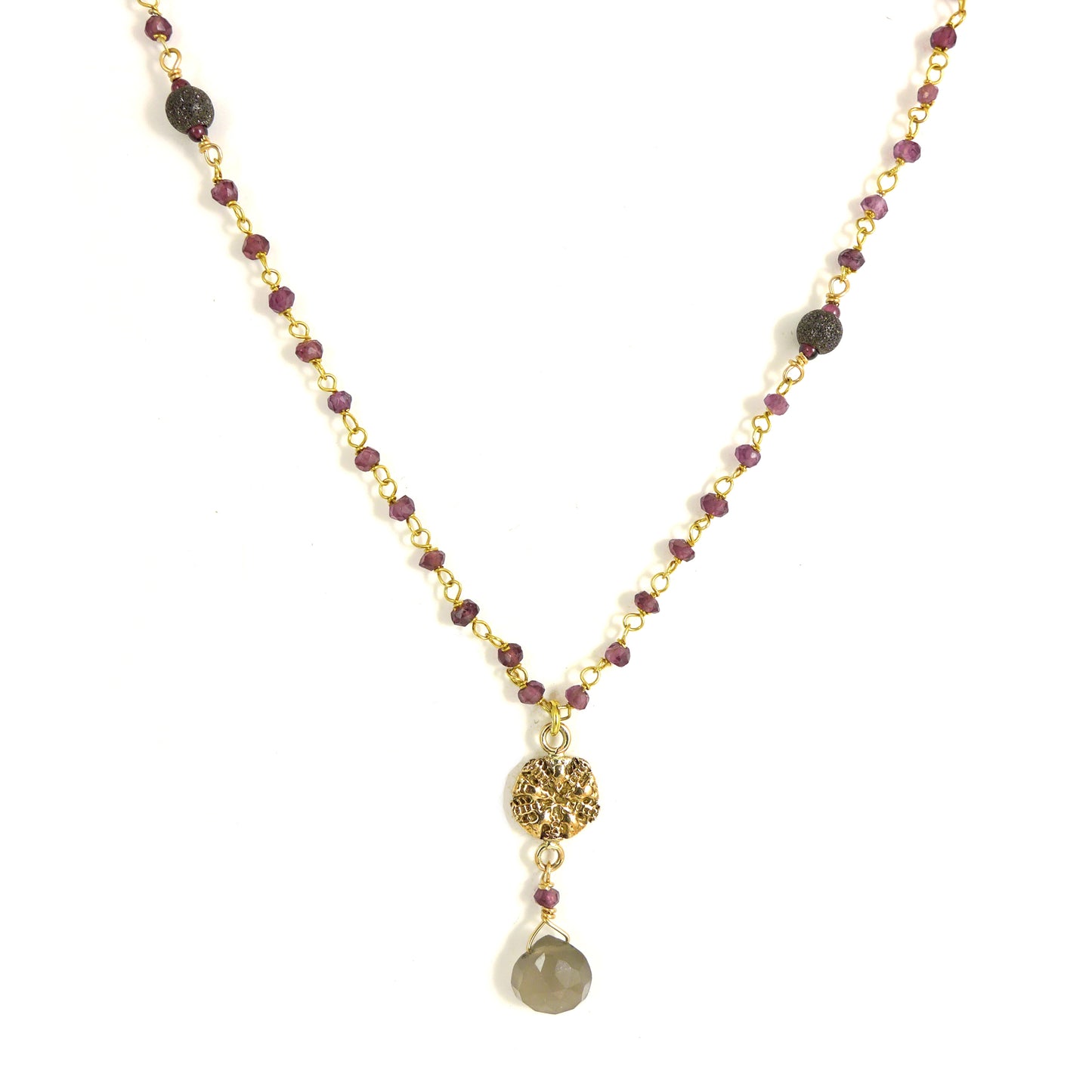 Garnet & Moonstone Necklace