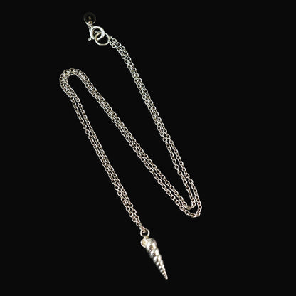 Spiral Shell Silver Pendant