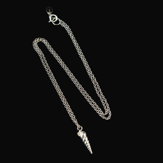 Spiral Shell Silver Pendant