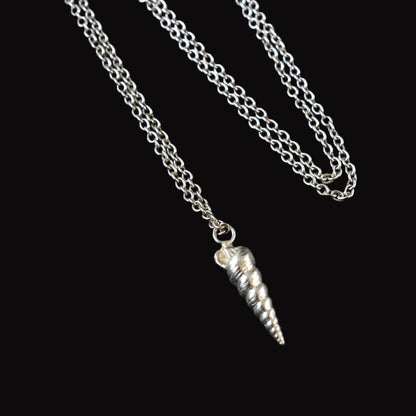 Spiral Shell Silver Pendant