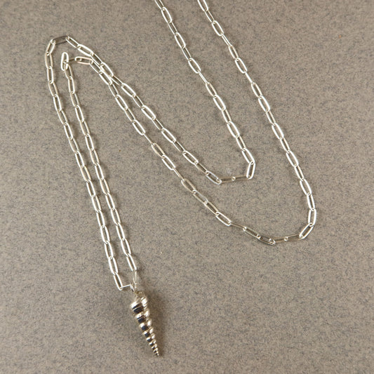 Spiral shell necklace