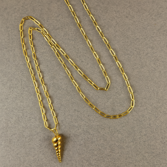 Spiral shell necklace