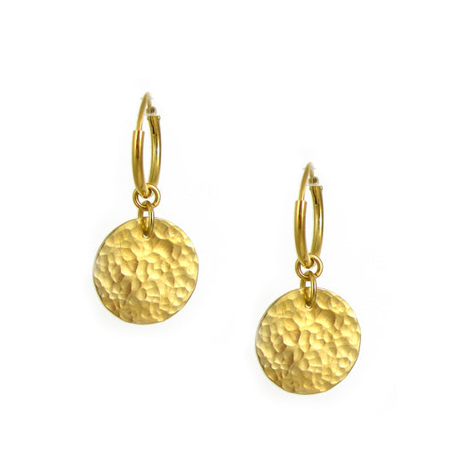 Hammered Disc Earrings