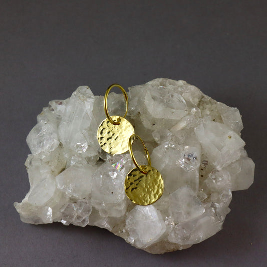 Hammered Disc Earrings - Karen Morrison Jewellery
