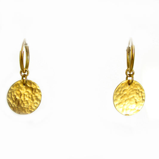 Hammered Disc Earrings
