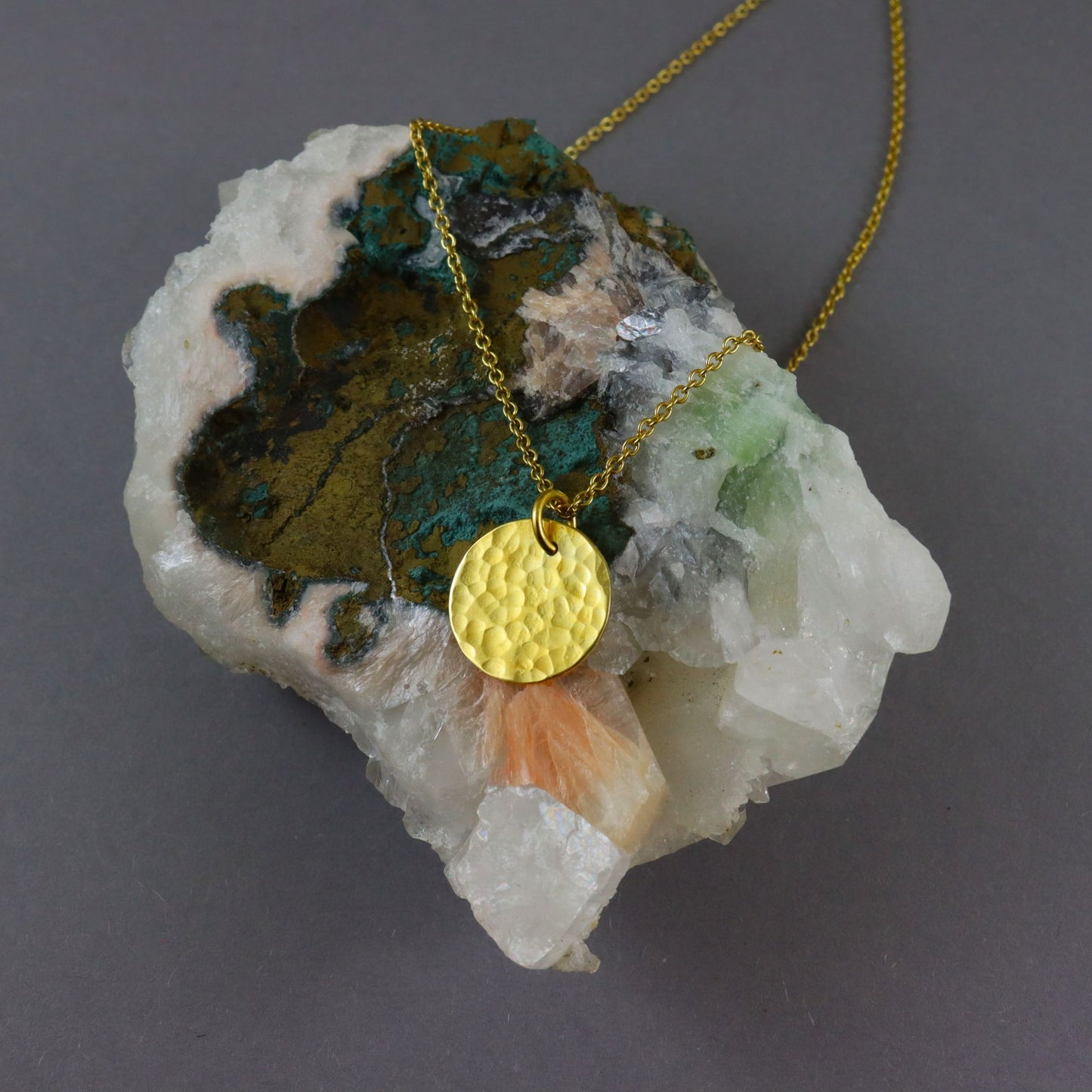 Hammered Disc Necklace