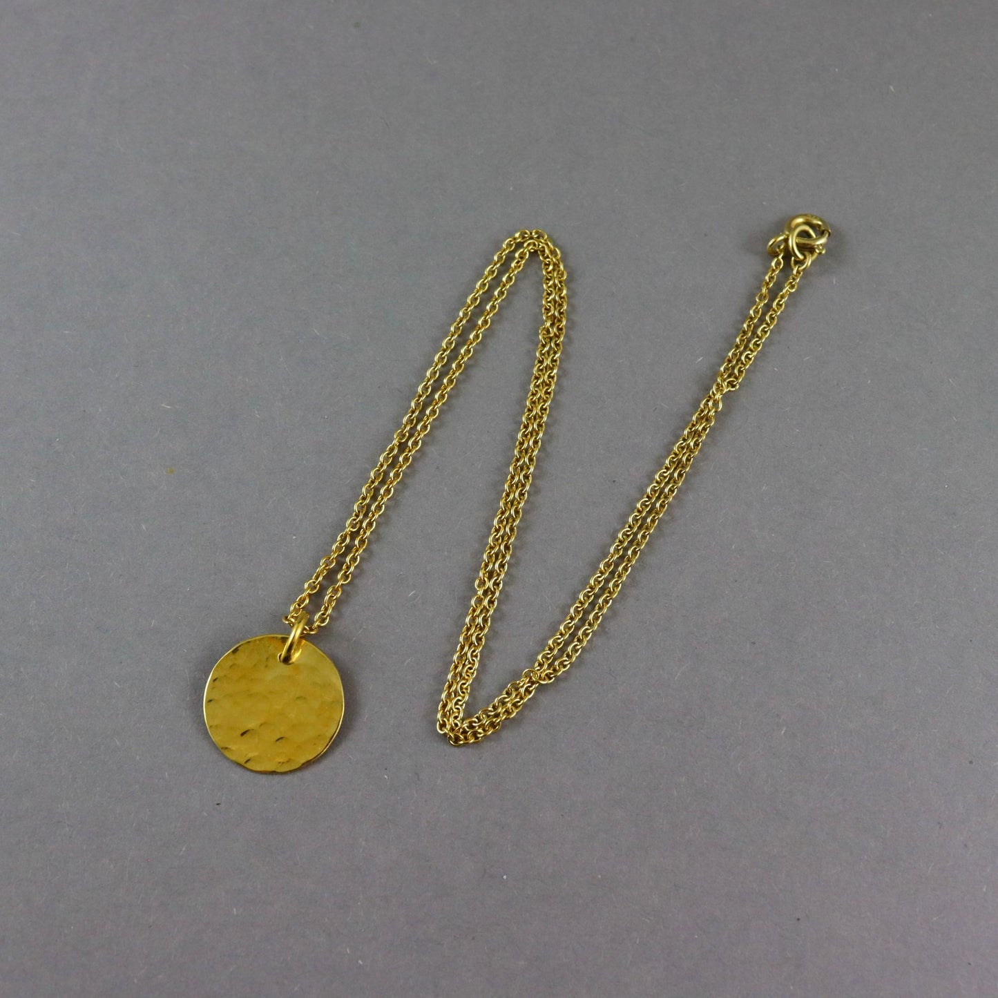 Hammered Disc Necklace