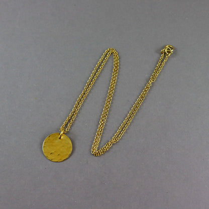 Hammered Disc Necklace
