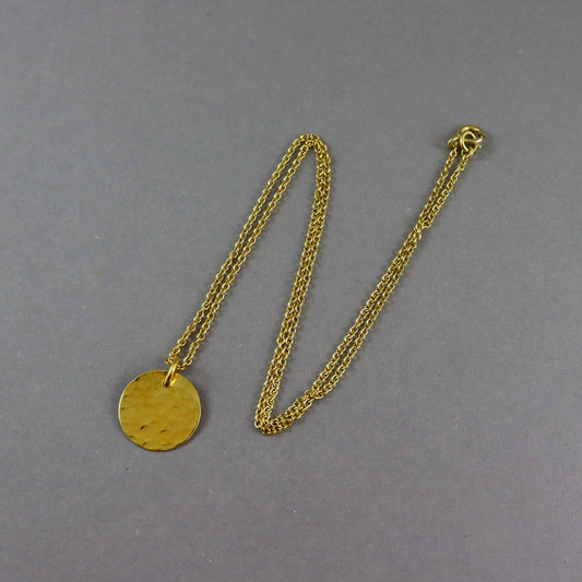 Hammered Disc Necklace - Karen Morrison Jewellery