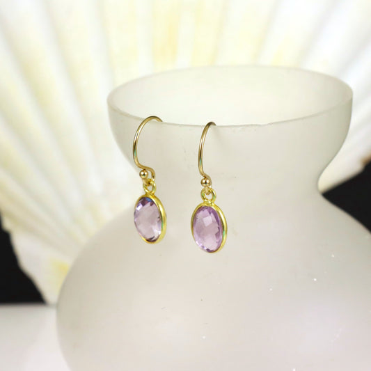 Pink Amethyst Earrings