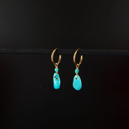 Gold Turquoise Earrings