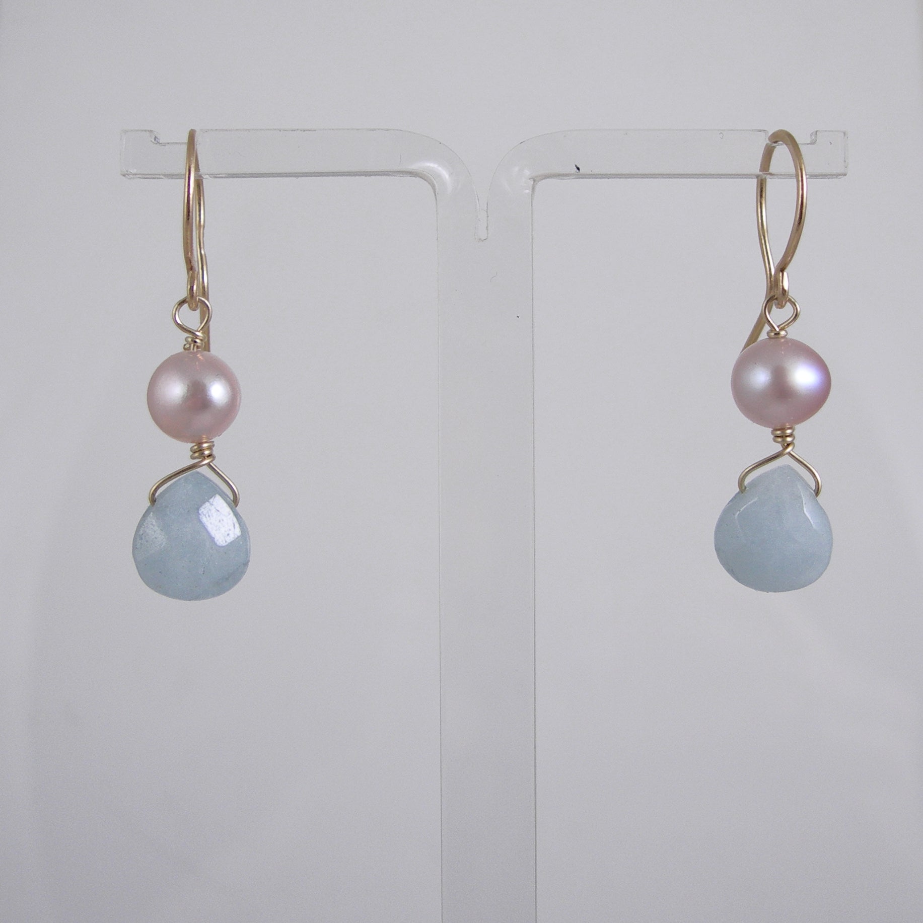 Aquamarine 9ct Gold Earrings - Karen Morrison Jewellery