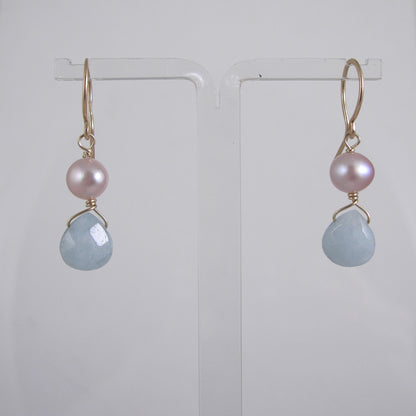 Aquamarine 9ct Gold Earrings - Karen Morrison Jewellery