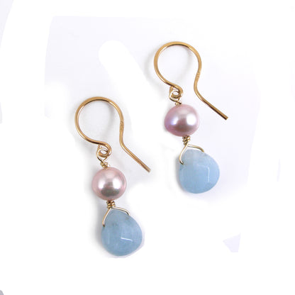 Aquamarine 9ct Gold Earrings - Karen Morrison Jewellery