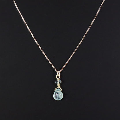 Aquamarine 9ct Gold Necklace