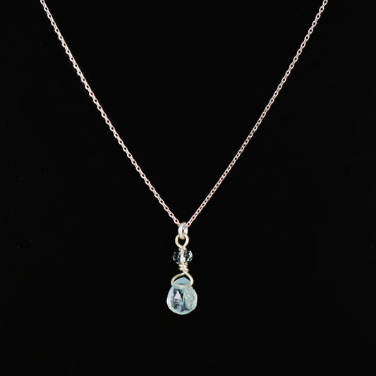 Aquamarine 9ct Gold Necklace