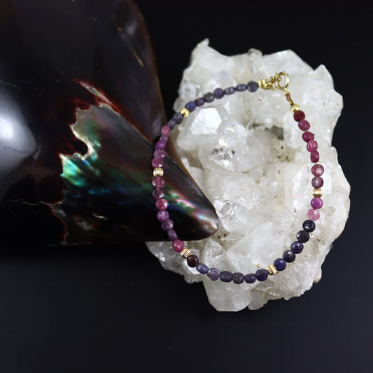 Sapphire & Ruby Gemstone Bracelet