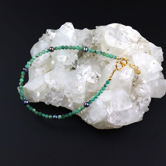 Emerald & Pearl Bracelet