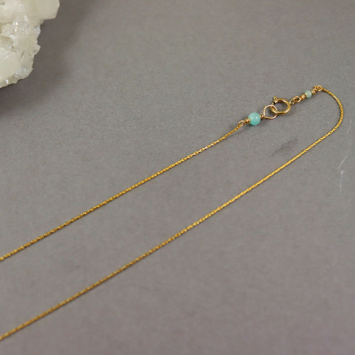 Amazonite Gold Necklace - Karen Morrison Jewellery