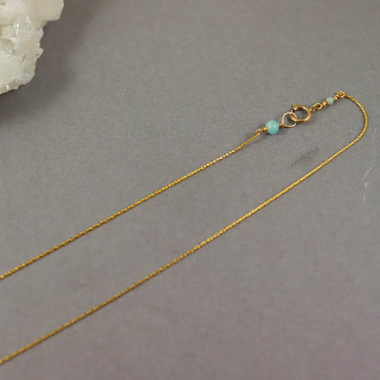Amazonite Gold Necklace - Karen Morrison Jewellery