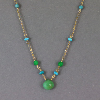 Chrysoprase & Turquoise Necklace - Karen Morrison Jewellery