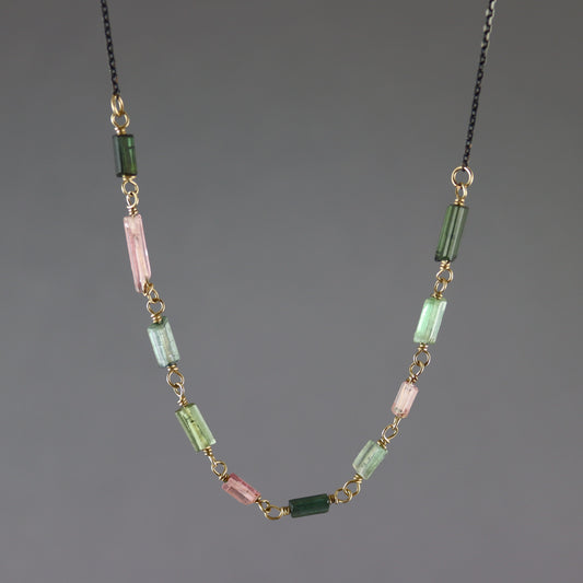 Tourmaline Tube Necklace - Karen Morrison Jewellery