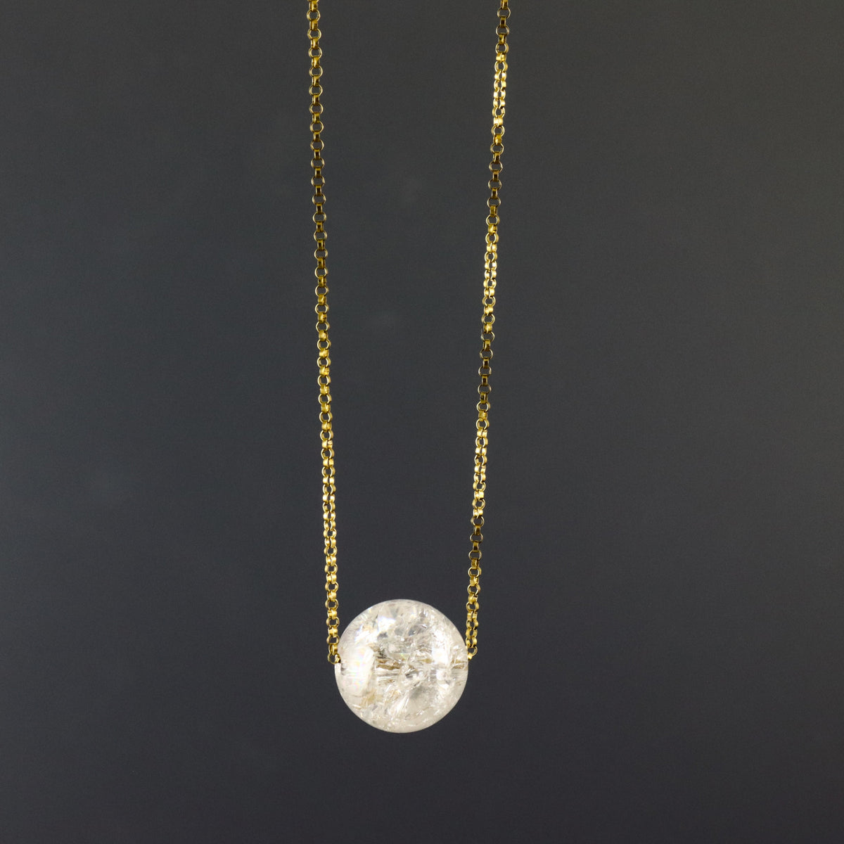 Rock Crystal Moon Amulet