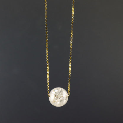 Rock Crystal Moon Amulet