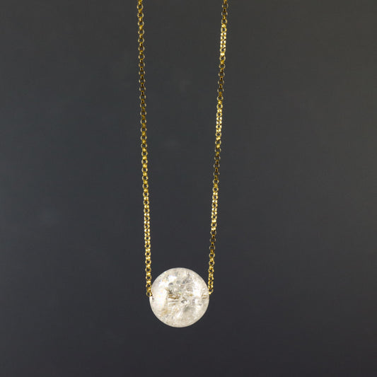 Rock Crystal Moon Amulet