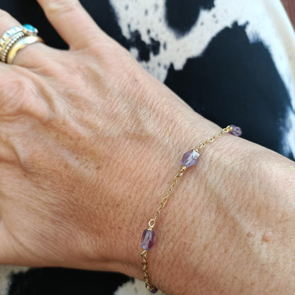 Amethyst Gemstone Bracelet