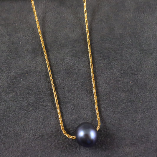 Dark Grey Pearl Necklace