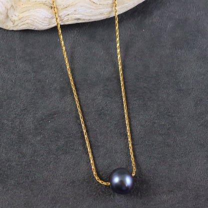 Dark Grey Pearl Necklace