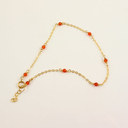 Carnelian Gold Bracelet