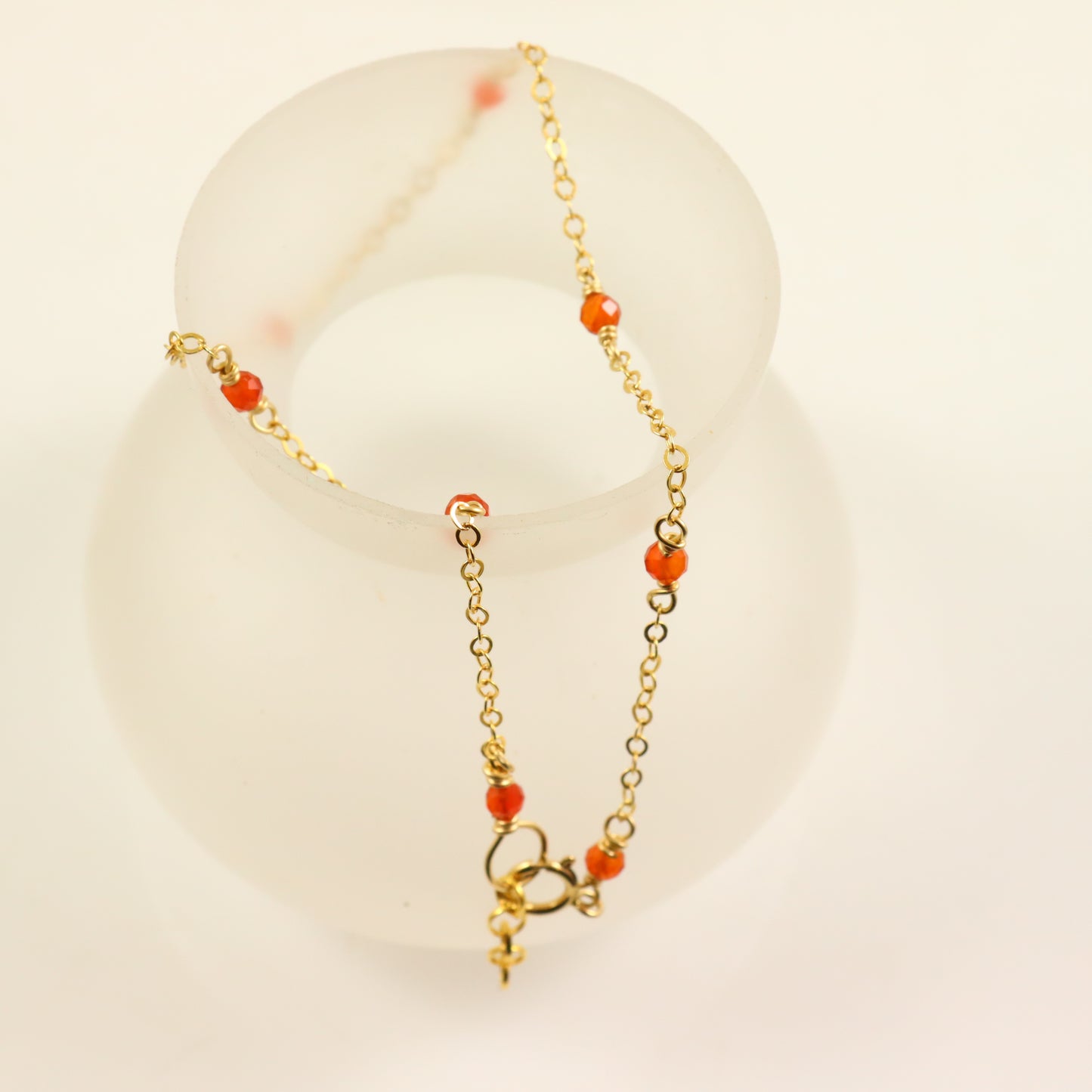 Carnelian Gold Bracelet