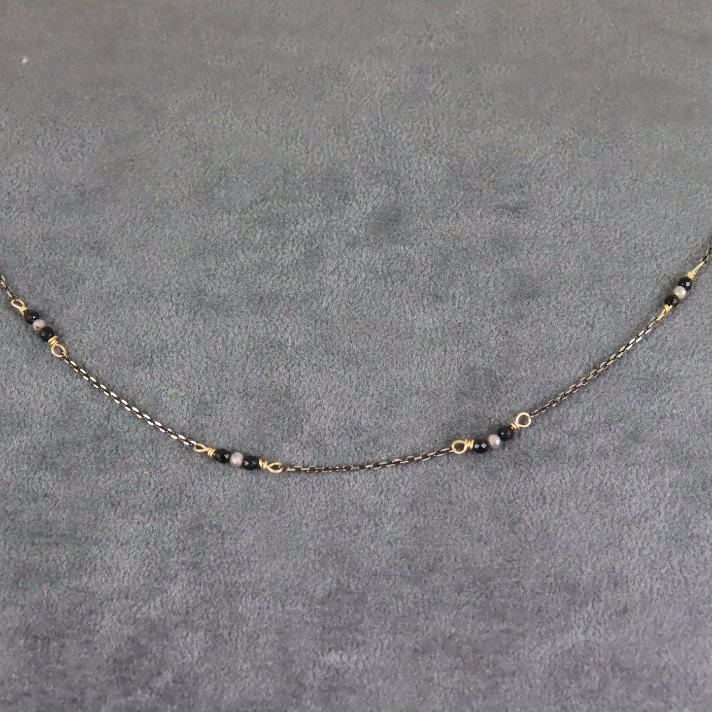 Black Spinel & Labradorite Necklace