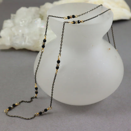 Black Spinel & Labradorite Necklace