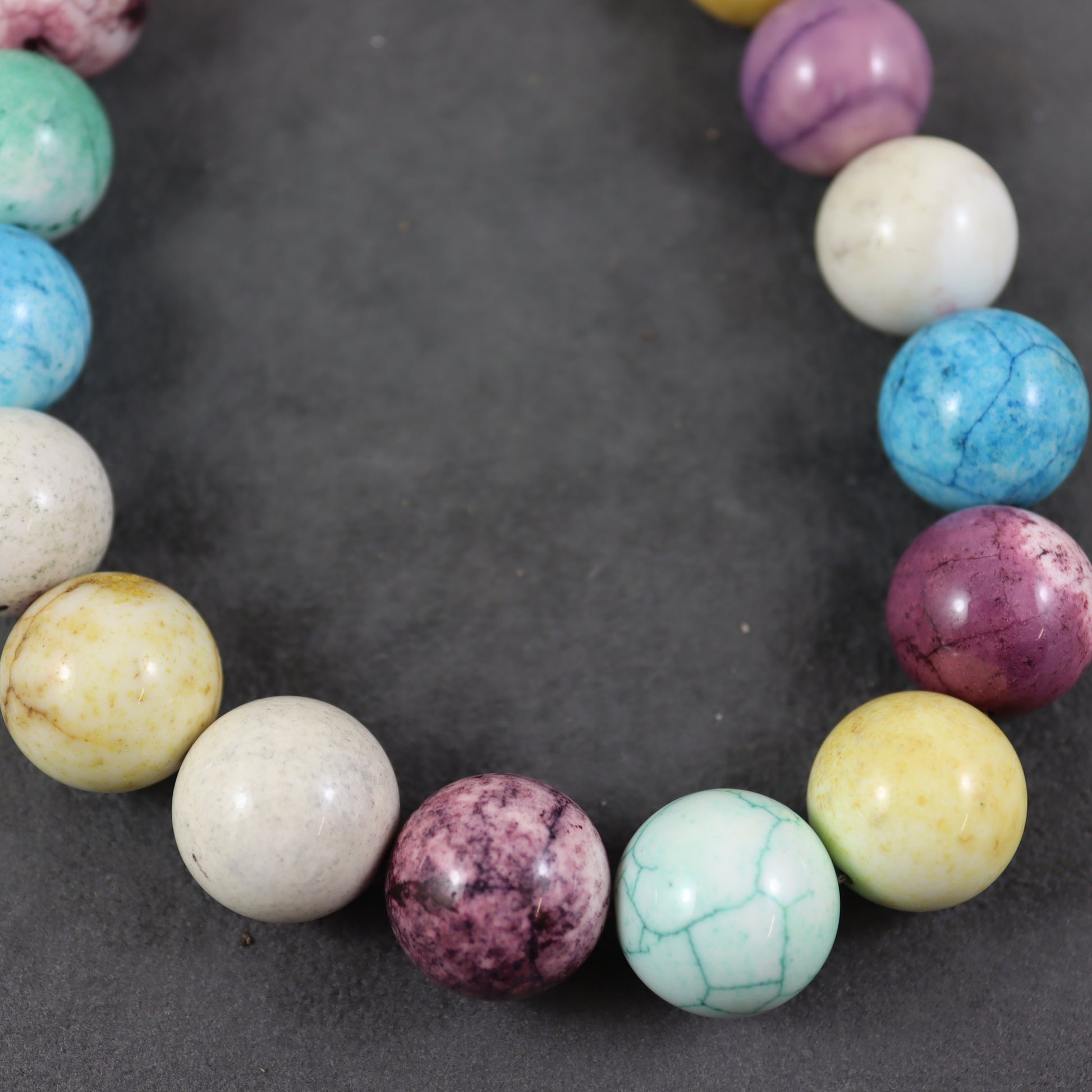 Multi Pastel gemstone necklace - OOAK - Karen Morrison Jewellery