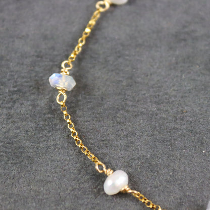 Pearl and Moonstone Bracelet