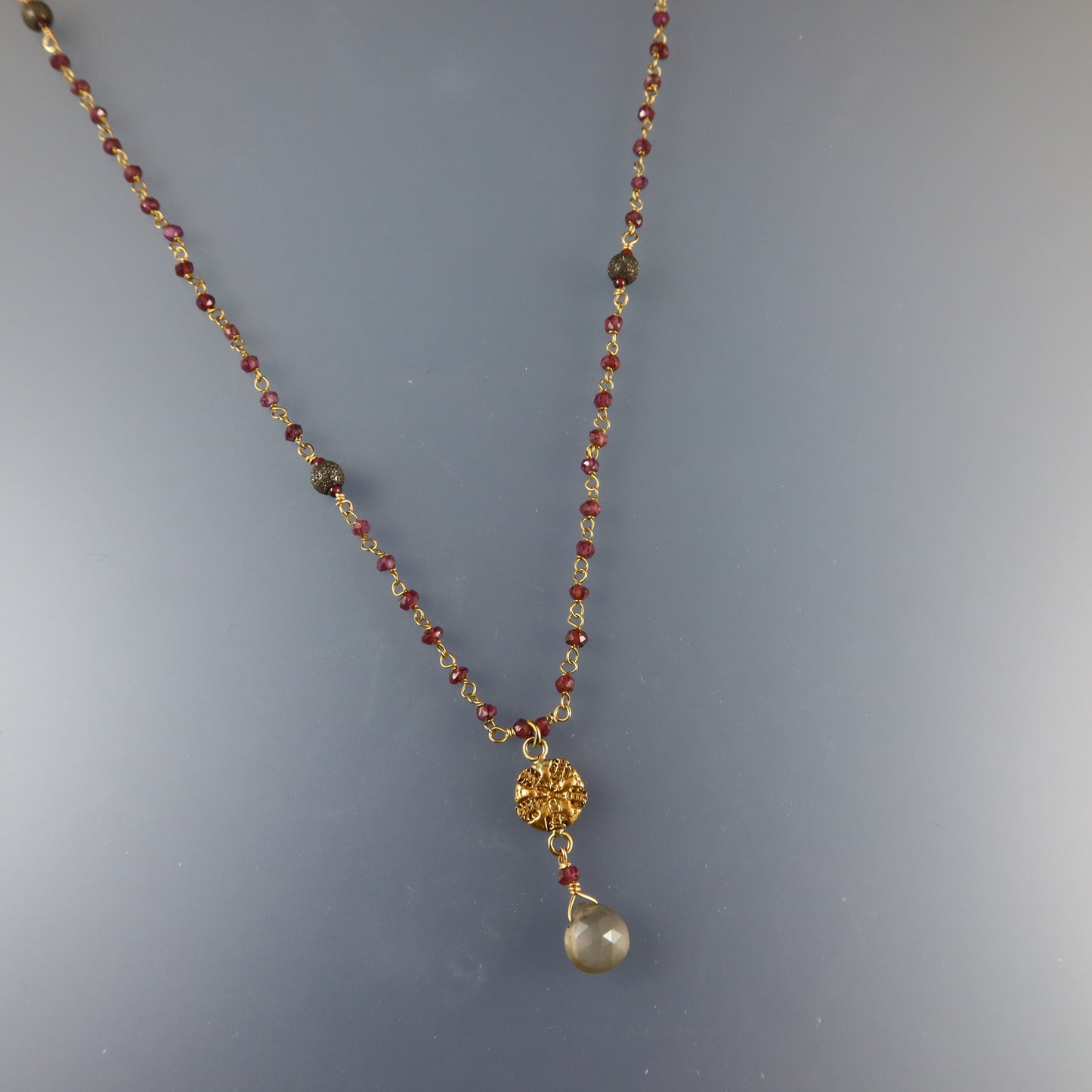 Garnet & Moonstone Necklace