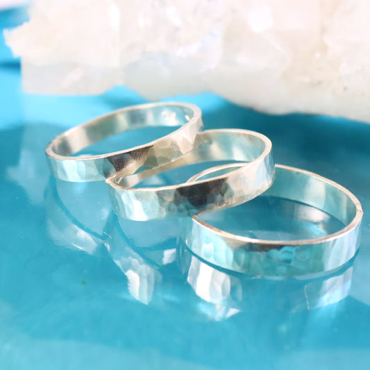 Hammered Wedding Band - Karen Morrison Jewellery