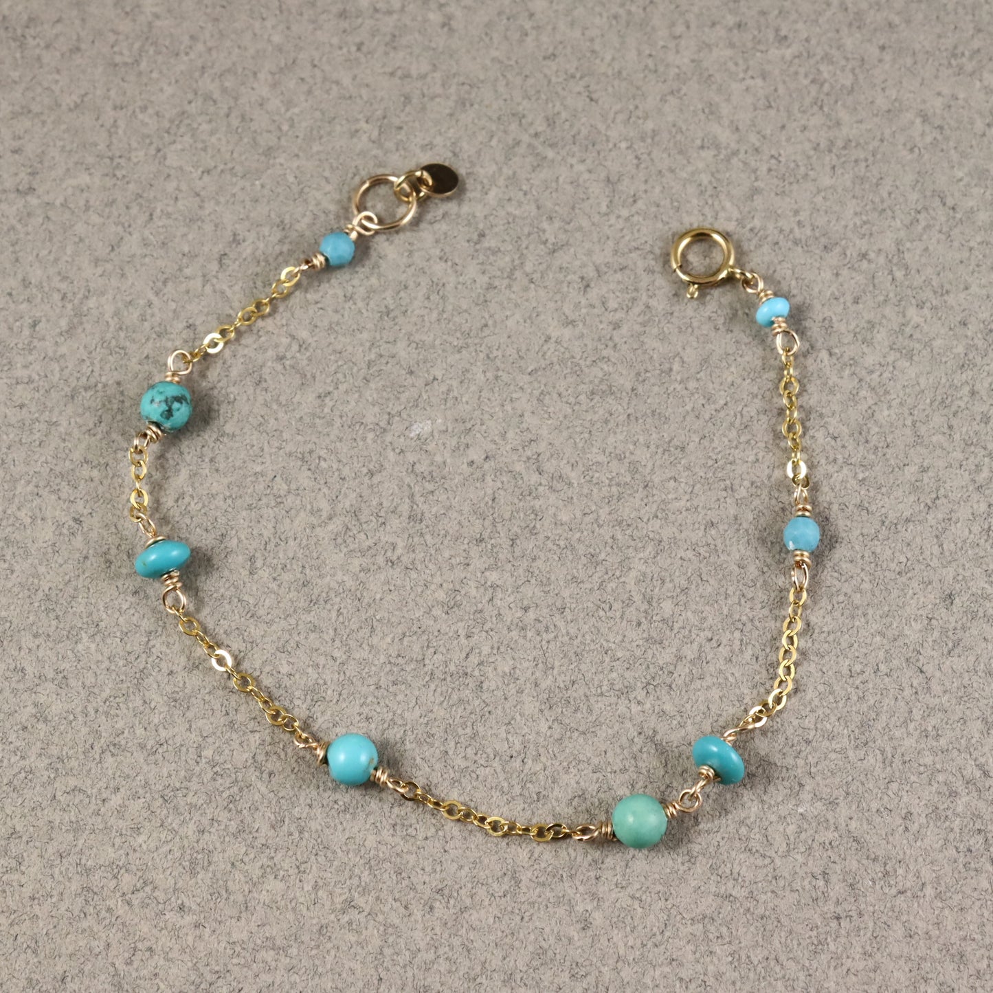 Turquoise Gold Bracelet - Karen Morrison Jewellery