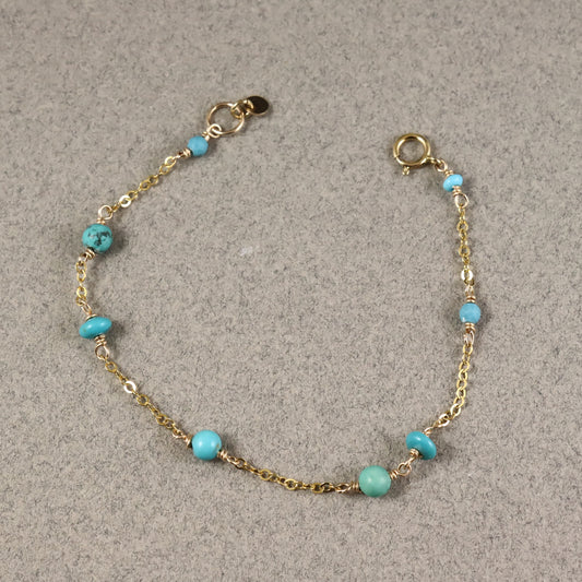Turquoise Gold Bracelet