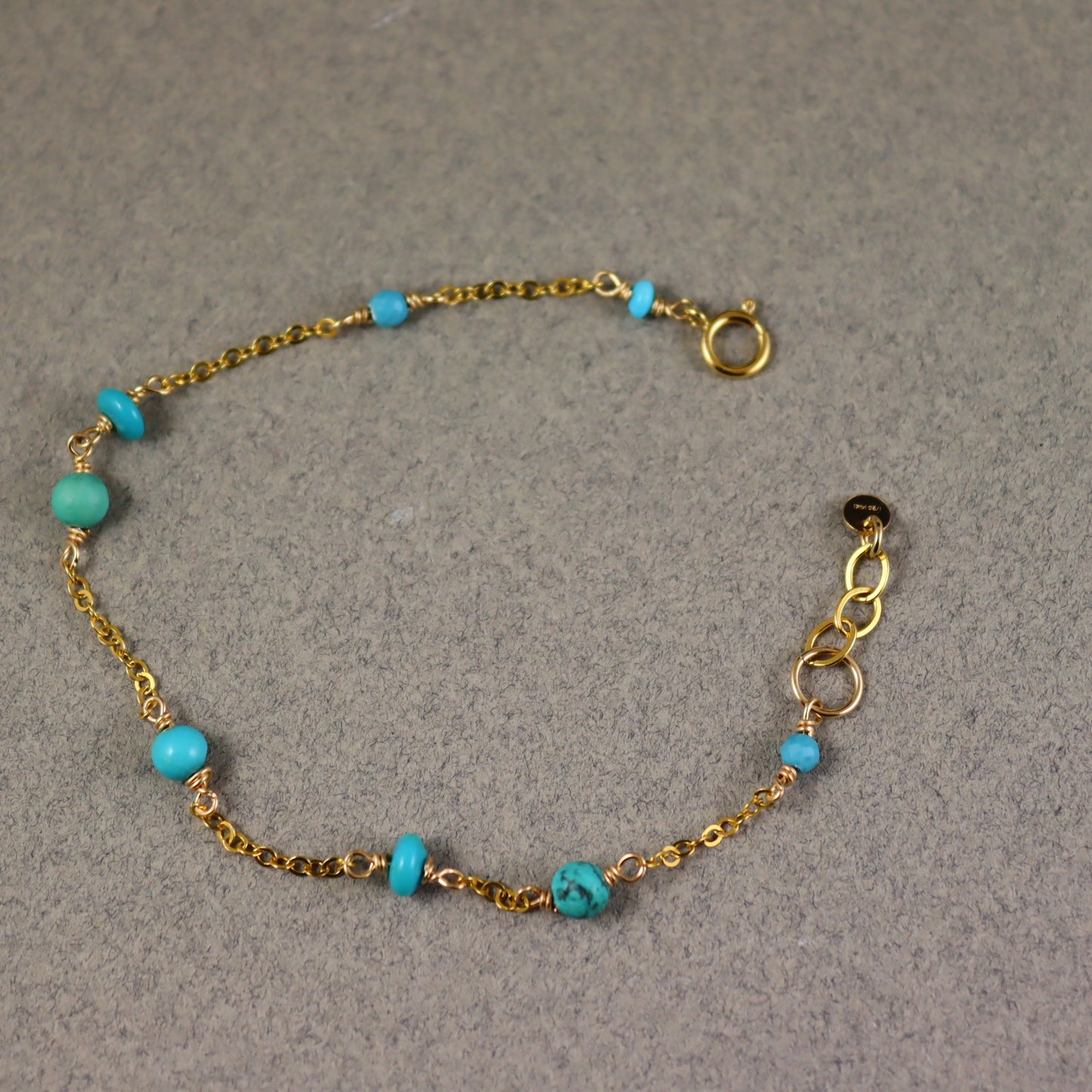 Turquoise Gold Bracelet - Karen Morrison Jewellery