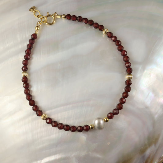 Garnet Gemstone Bracelet